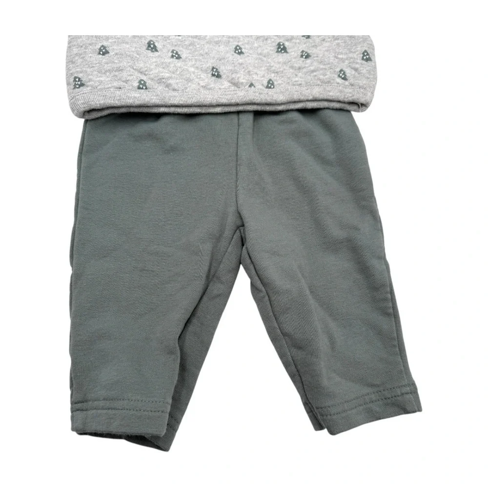 Little Planet Organic Carter’s Evergreen Trees Quilted Sweatshirt Pants Set
